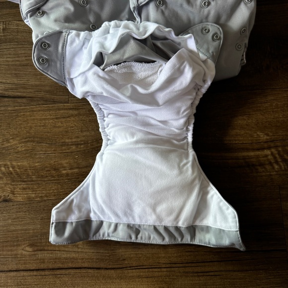 Bum genius reusable cloth diapers gray pack of 5 - Picture 3 of 6